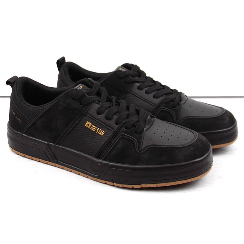 Scarpe sportive da uomo nere Big Star NN174094 nero 1