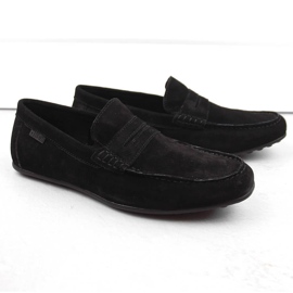 Scarpe in pelle scamosciata, mocassini neri da uomo Big Star NN174224 nero 1