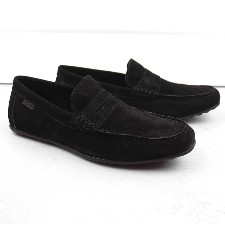 Scarpe in pelle scamosciata, mocassini neri da uomo Big Star NN174224 nero 1