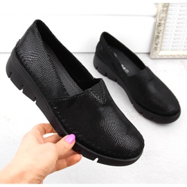 Scarpe slip-on con zeppa in pelle nera lucida Filippo DP6161 nero 1