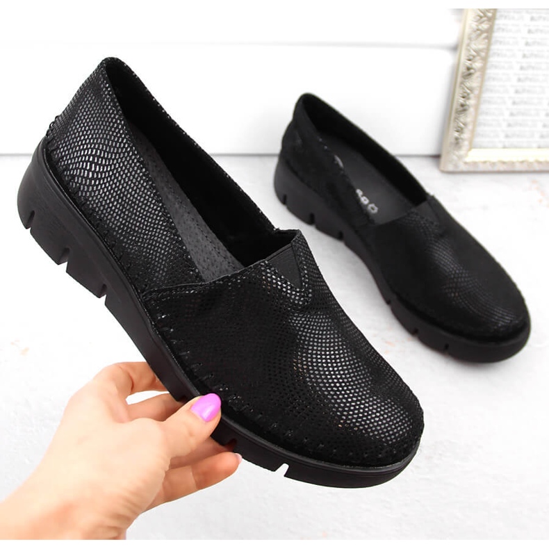 Scarpe slip-on con zeppa in pelle nera lucida Filippo DP6161 nero 1