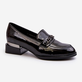 Vinceza Scarpe Da Donna Con Tacco Basso In Vernice Nera Albreide nero 1