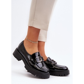Vinceza Mocassini da donna in vernice nera Santtes nero 2