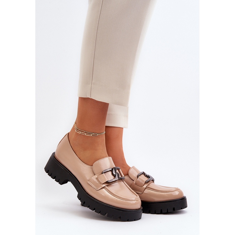 Vinceza Mocassini da donna in vernice Beige Santtes 2