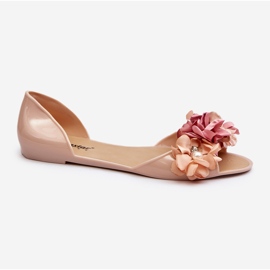Ballerine In Gomma Da Donna Con Fiori, Junikla Beige 1