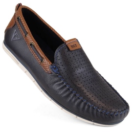 Scarpe Bugatti M INT1990 in pelle, blu navy 1