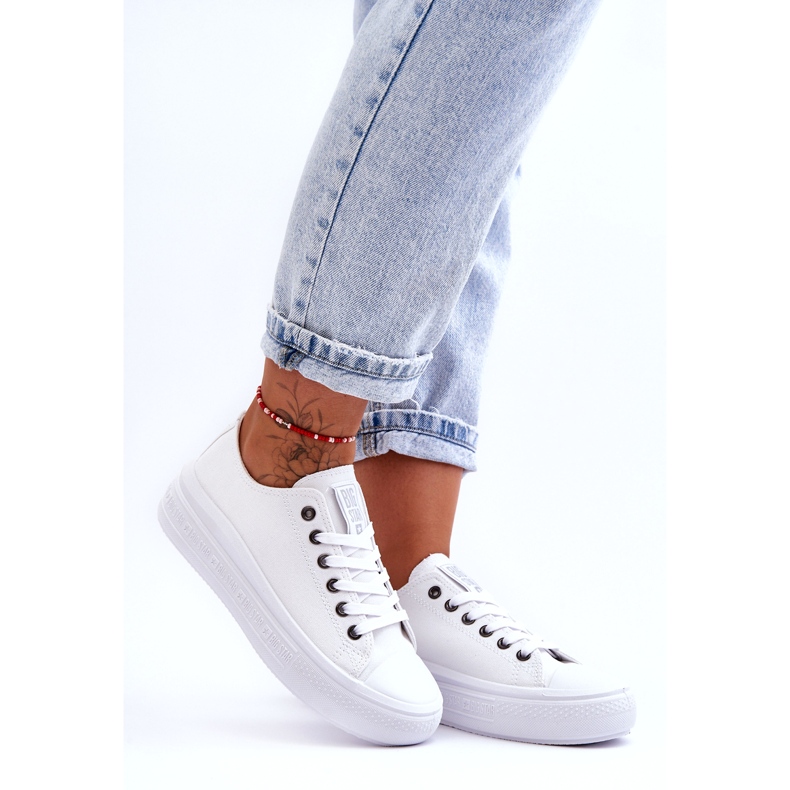 Scarpe da ginnastica con plateau da donna Big Star LL274A177 Bianche bianco 4