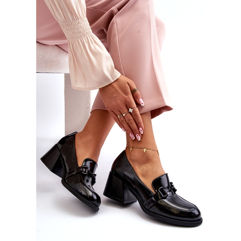 Vinceza Scarpe con tacco alto in vernice nera nero 1