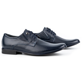 Olivier Scarpe eleganti da uomo in pelle 302T3, blu navy 2