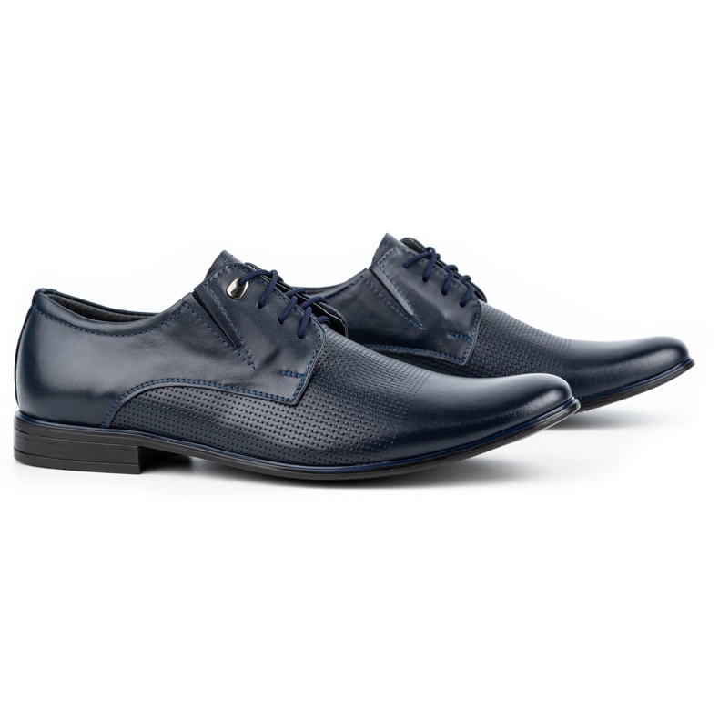 Olivier Scarpe eleganti da uomo in pelle 302T3, blu navy 2