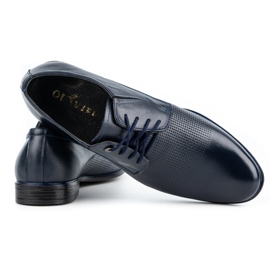 Olivier Scarpe eleganti da uomo in pelle 302T3, blu navy 3