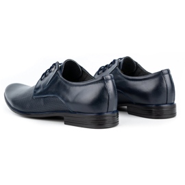 Olivier Scarpe eleganti da uomo in pelle 302T3, blu navy 4