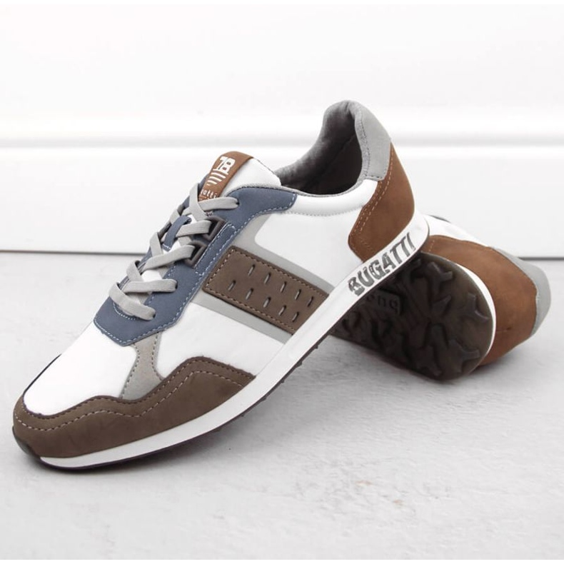 Scarpe sportive in pelle Bugatti INT1975 bianca 2