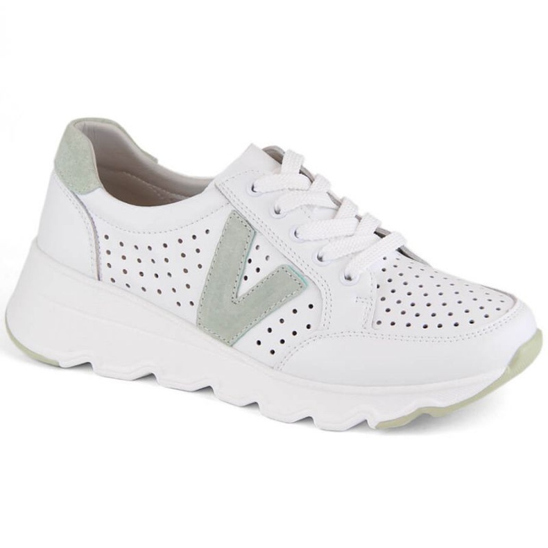 Scarpe sportive Vinceza W JAN293A in pelle bianca bianco 1
