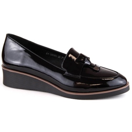 Vinceza W JAN263C scarpe con zeppa in vernice nera nero 1