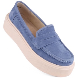 Filippo W PAW509A scarpe in pelle scamosciata blu 1