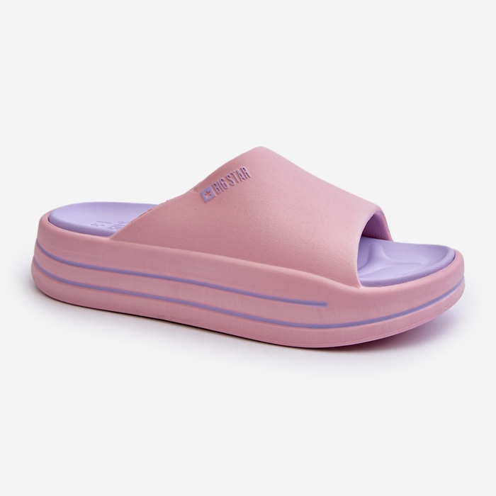 Infradito da donna sulla piattaforma Big Star NN274A035 Rosa 1