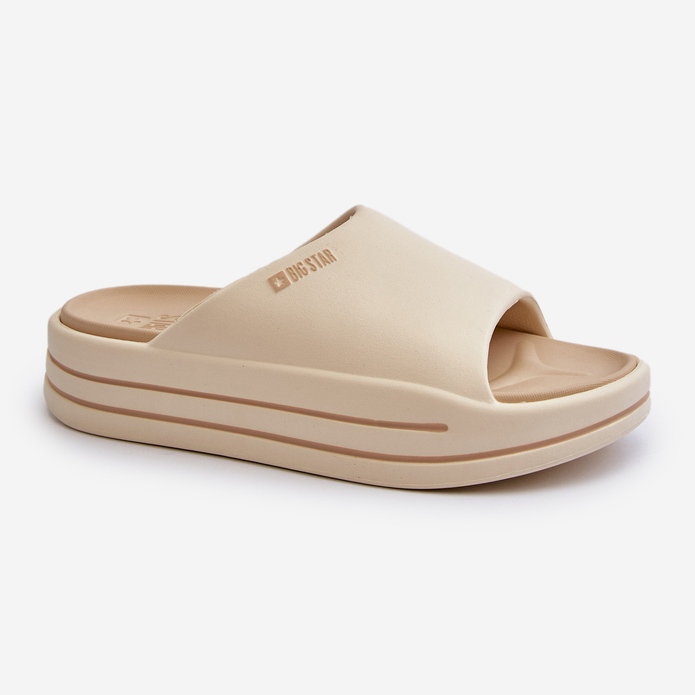 Infradito da donna sulla piattaforma Big Star NN274A034 Beige 1