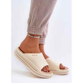 Infradito da donna sulla piattaforma Big Star NN274A034 Beige 2