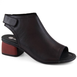 Rieker Sandali comodi in pelle Remonte W RKR654 nero 1