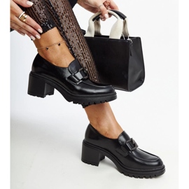 Scarpe nere con inserto in pelle di Vinceza nero 1
