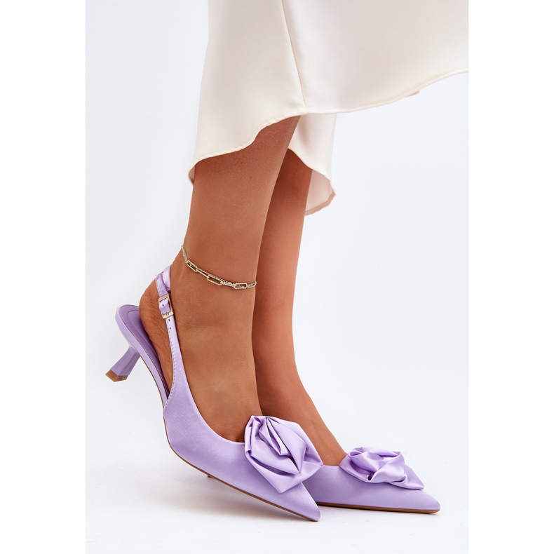 Tacchi alti decorati Ozena viola 2