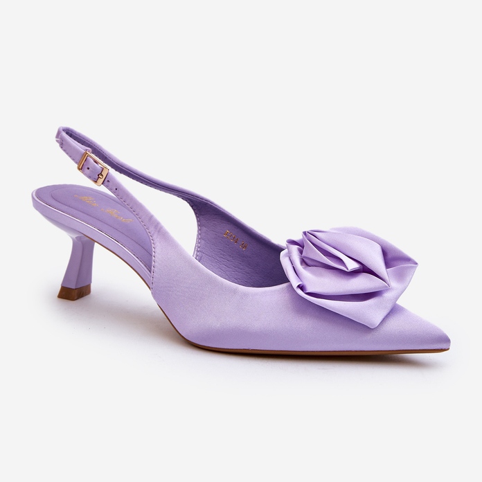 Tacchi alti decorati Ozena viola 1