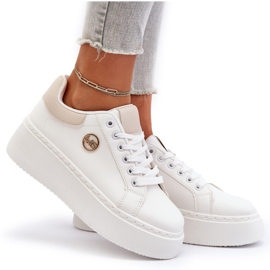 PM1 Sneakers con plateau da donna bianche Eshen bianca 8