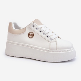 Sneakers con plateau da donna bianche Eshen bianca 1