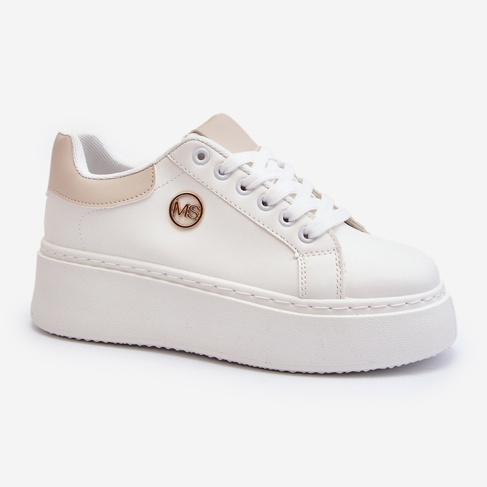 Sneakers con plateau da donna bianche Eshen bianca 1