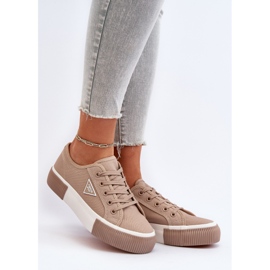 Sneakers Basse da Donna Enalae Beige 2
