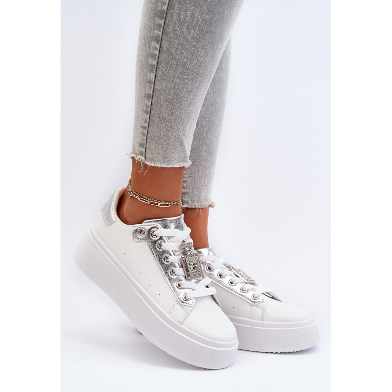 Sneakers Da Donna Bianche Con Decorazione Celedria bianca 2
