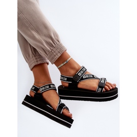 Sandali da donna sulla piattaforma Big Star NN274A525 nera nero 1