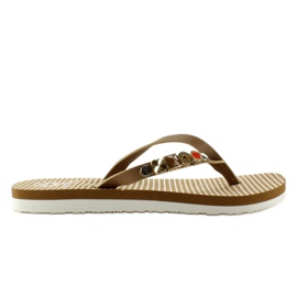 Infradito con cintura decorata B762 Beige 1