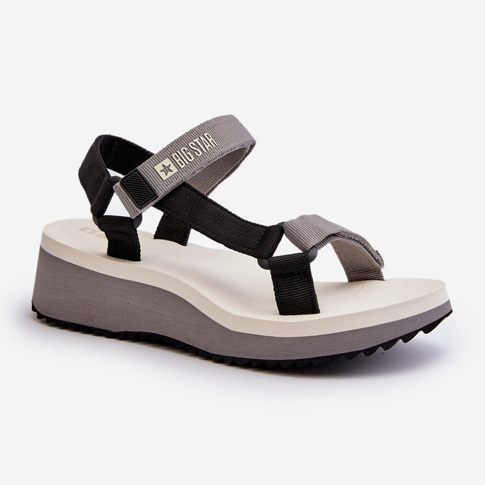 Sandali Da Donna Su Piattaforma E Zeppa Big Star NN274A054 Grigi nero 2
