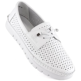 Vinceza W JAN273B scarpe traforate in pelle bianca 1