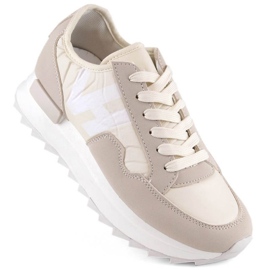 Scarpe sportive con plateau Potocki WOL214 beige 1