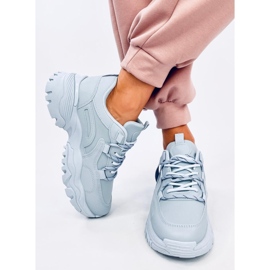 Sneakers con zeppa Bains blu 1