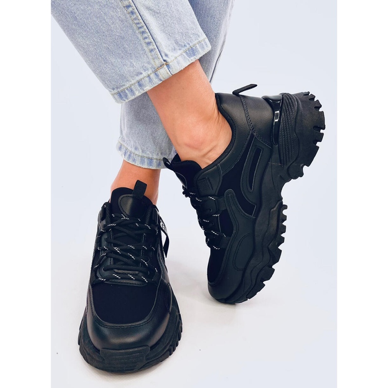 Bains Sneakers con zeppa nere nero 1
