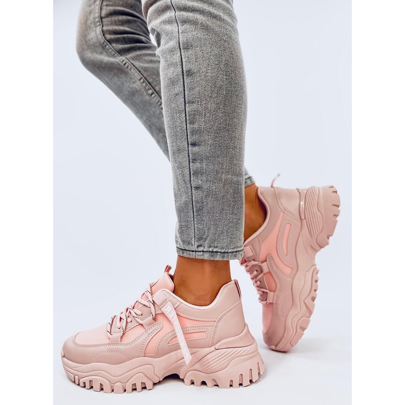 Bains Scarpe da ginnastica con zeppa rosa 2