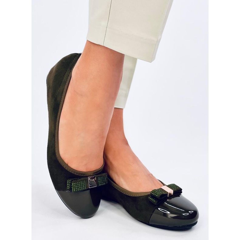 Abecas Ballerine con zeppa verdi verde 2