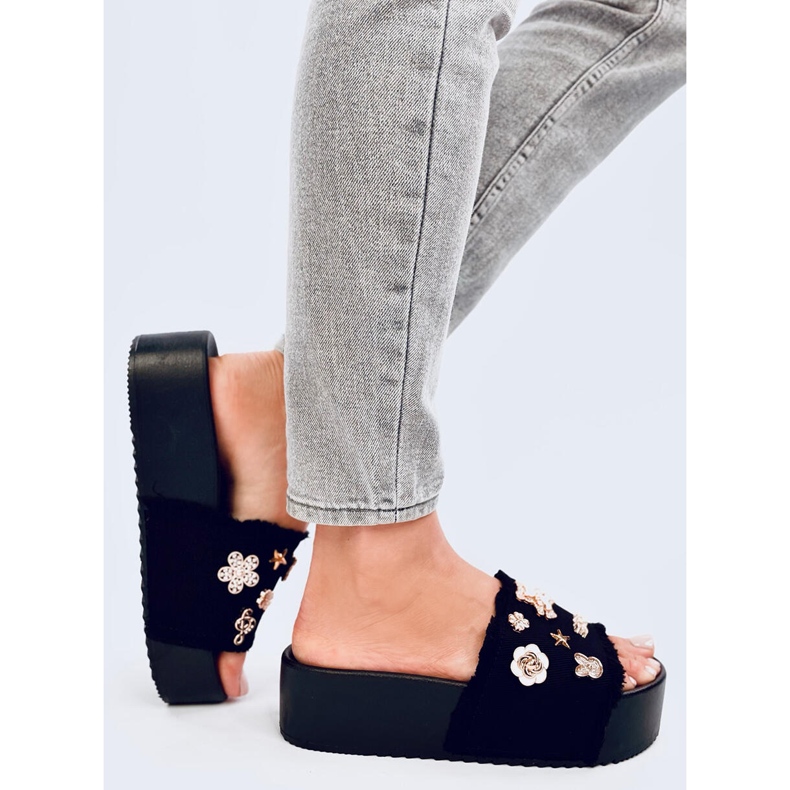 Seastar Infradito con suola spessa con orsetto Lancaster Black nero 2