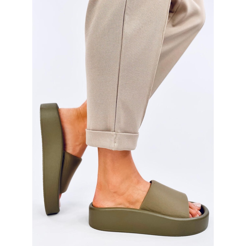 Fontes Oliver morbide infradito da donna verde 2