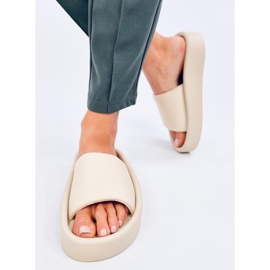 Morbide pantofole da donna Fontes Beige 1