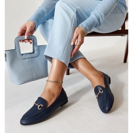 Mocassini blu navy con fibbia di Erminia 1