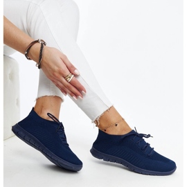 Sneakers Zahira in tessuto blu navy 1