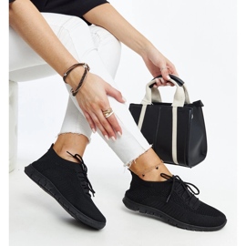 Sneakers Zahira in tessuto nero 1