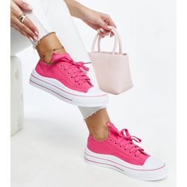 Sneakers platform Anbarin rosa scuro 1