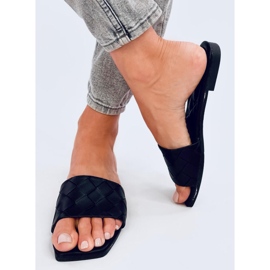 Ciabatte Sahar Black con suola squadrata nero 1