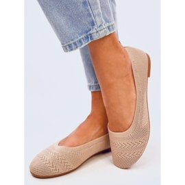 Newey Ballerine in maglia beige 1